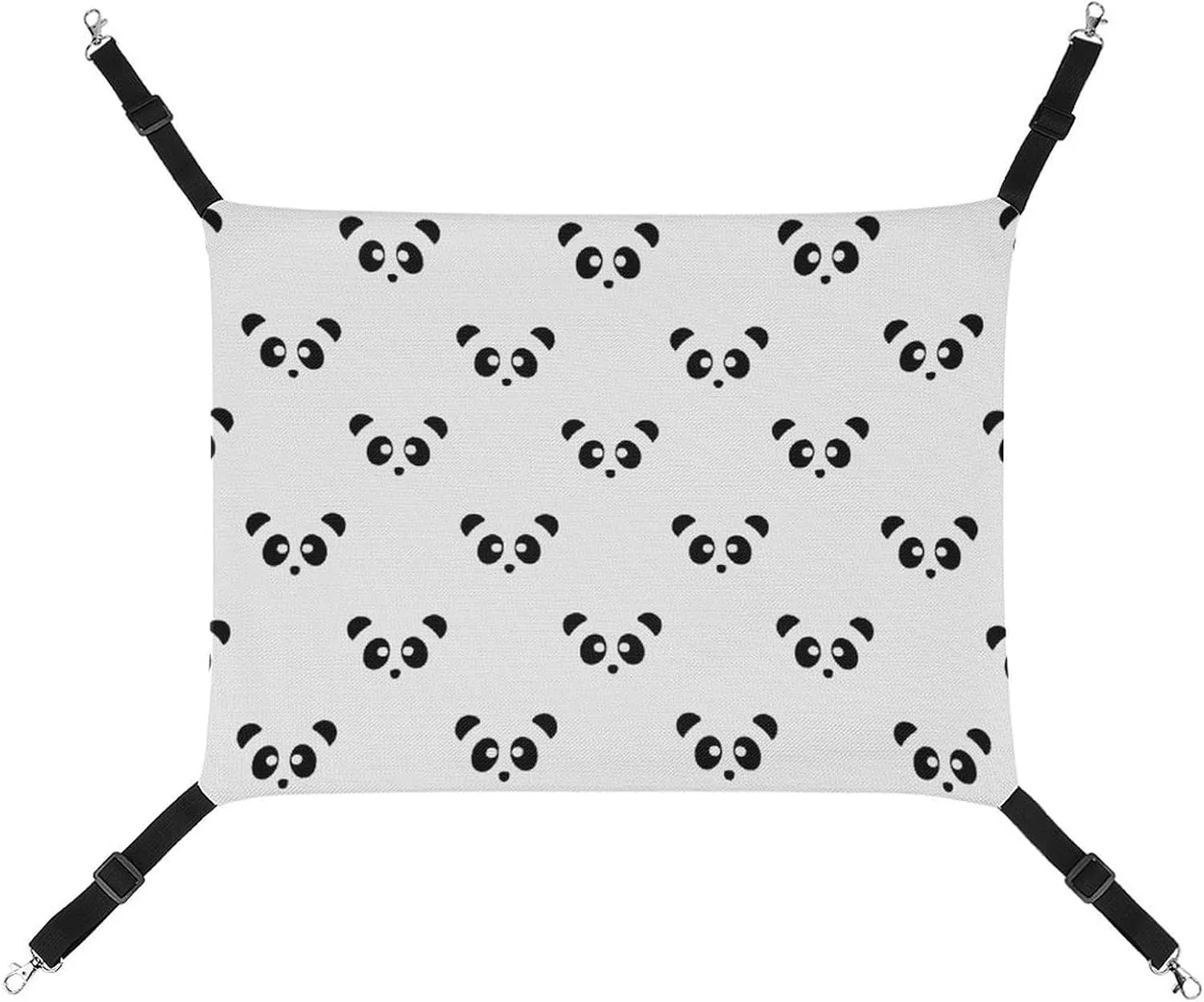 Straps and Metal Hooks, style, 202403255 Panda Head Cat Hanging Hammock workweek prose divine excess wavy Soft Breathable Pet Cage Dog Hammock with Adjustable 