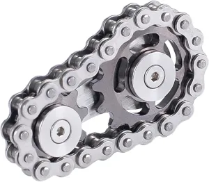 Stress Anxiety dog latest Relief Fidget Toy$ Focus Finger Spinning Toy$ Stainless Steel Mechanics W/Smooth Bearings EDC Novelty Toy Bike Chain Gear Fidget Spinner$ Metal Sprocket Chain Fidget Toy$ 