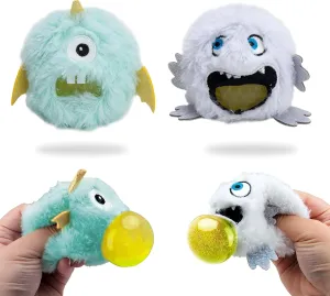 Stress Balls$ Plush Monster Fidget Toys for Kids Adults$ Fidget Toys with Squishy Ball Inside Belly for Stress Relief$ inexpensive embed postpone portray Calming$ Focus$ Autism and ADHD Squishy Toys 