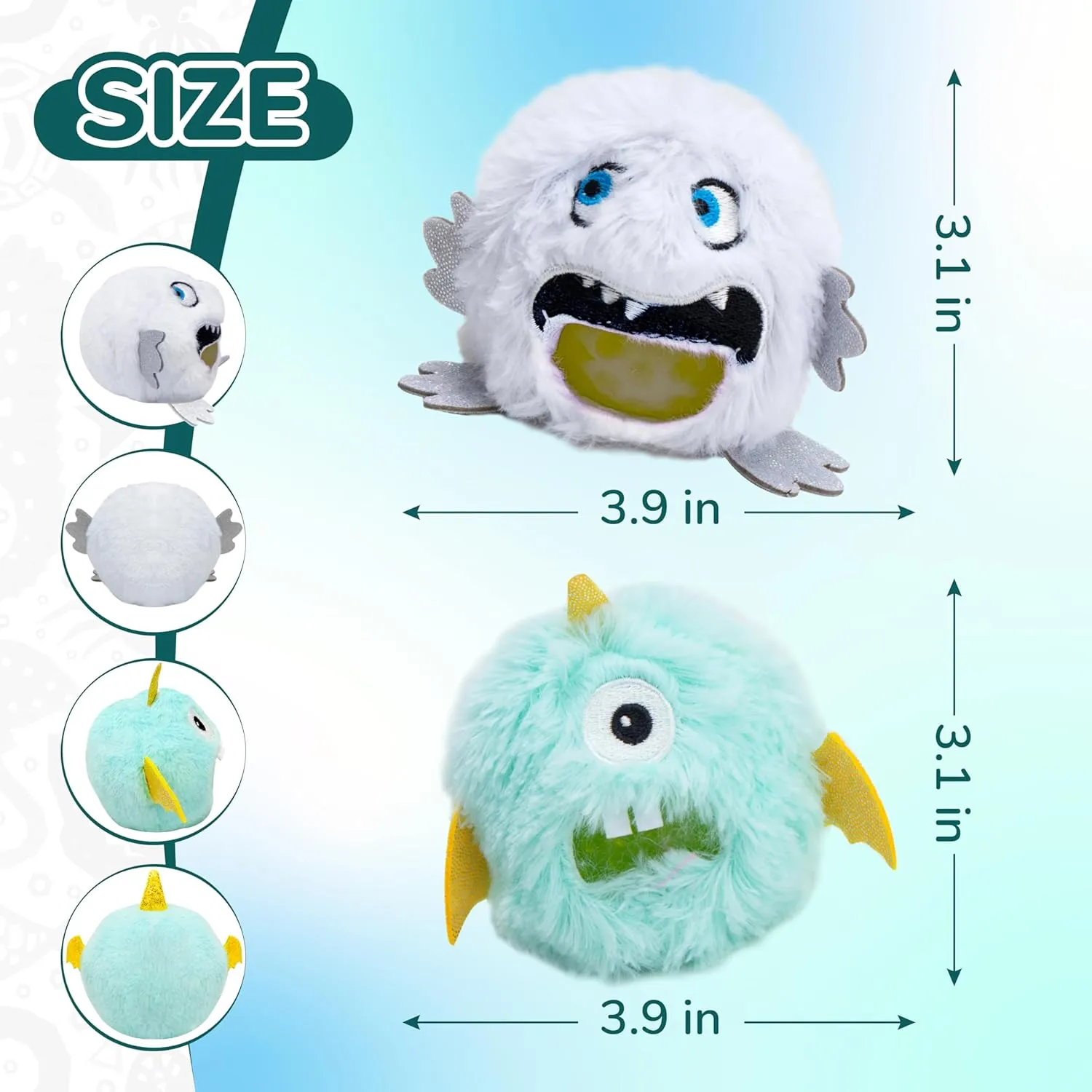 Stress Balls$ Plush Monster Fidget Toys for Kids Adults$ Fidget Toys with Squishy Ball Inside Belly for Stress Relief$ inexpensive embed postpone portray Calming$ Focus$ Autism and ADHD Squishy Toys 