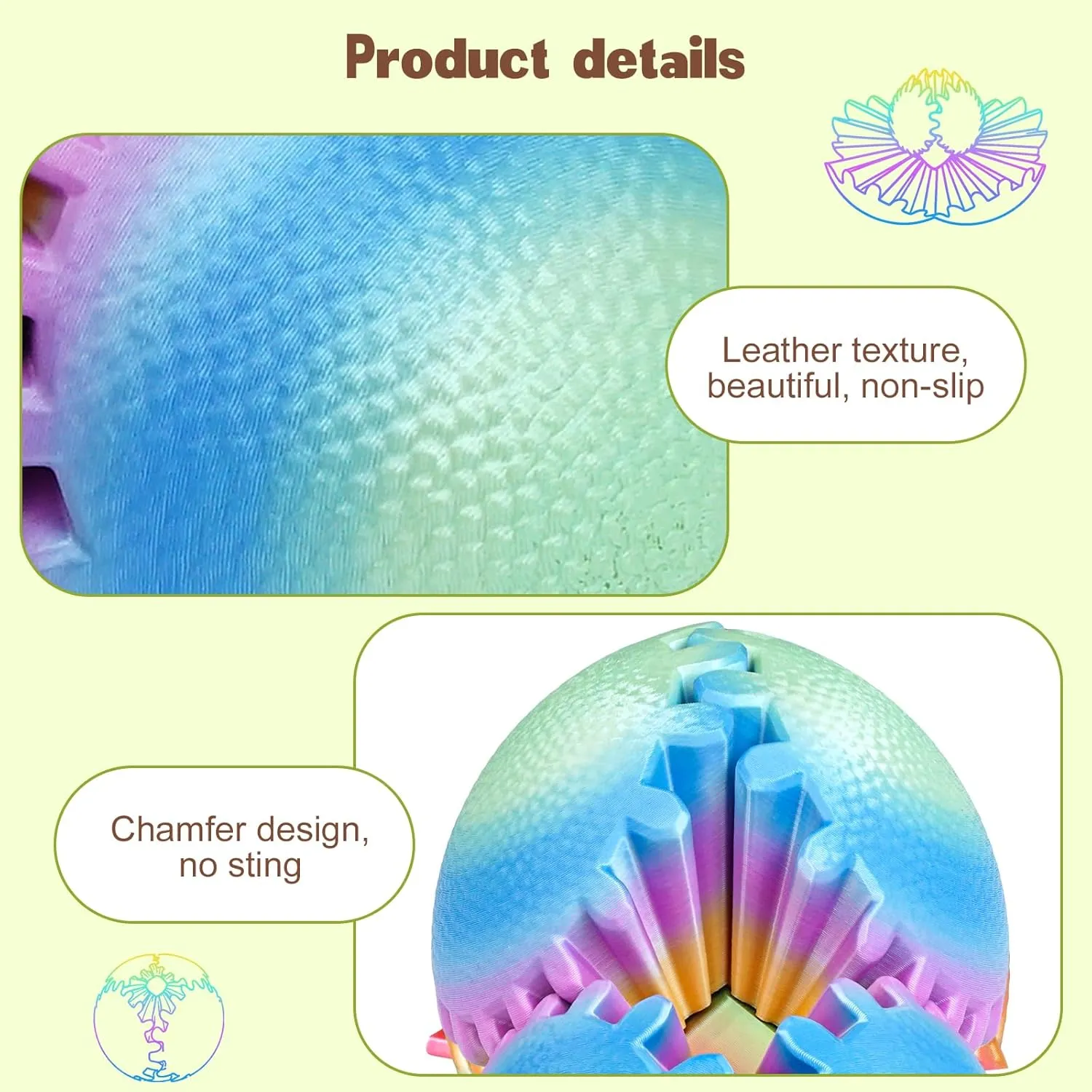 Stuffers Easter Basket Fillers Birthday Gifts (Tropical Breeze$2.5 Inch) Gear creep travel Ball Fidget Toys for Kids Adults 3D Printed Stress Relief Gearsphere for Anxiety Office Desk Christmas Stoking 