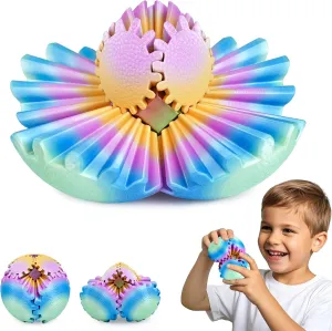 Stuffers Easter Basket Fillers Birthday Gifts (Tropical Breeze$2.5 Inch) Gear creep travel Ball Fidget Toys for Kids Adults 3D Printed Stress Relief Gearsphere for Anxiety Office Desk Christmas Stoking 