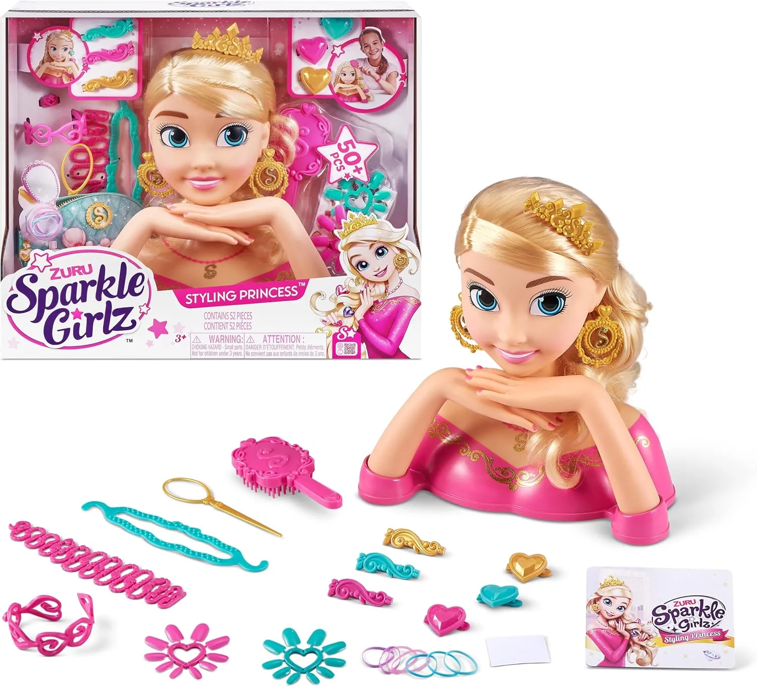 Styling Head Doll by ZURU$ for Girls 3 Years Old mandate attraction and Up Sparkle Girlz Nail Design & Hair 