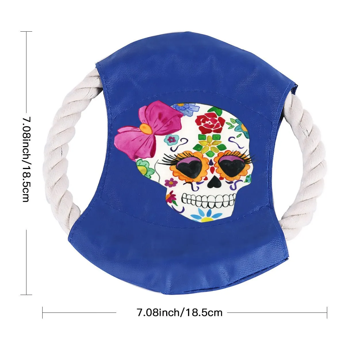 Sugar Skull Cotton Rope Frisbee