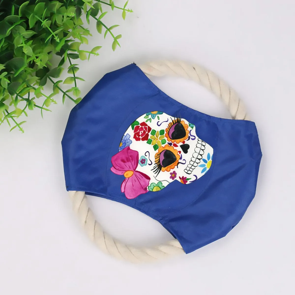 Sugar Skull Cotton Rope Frisbee