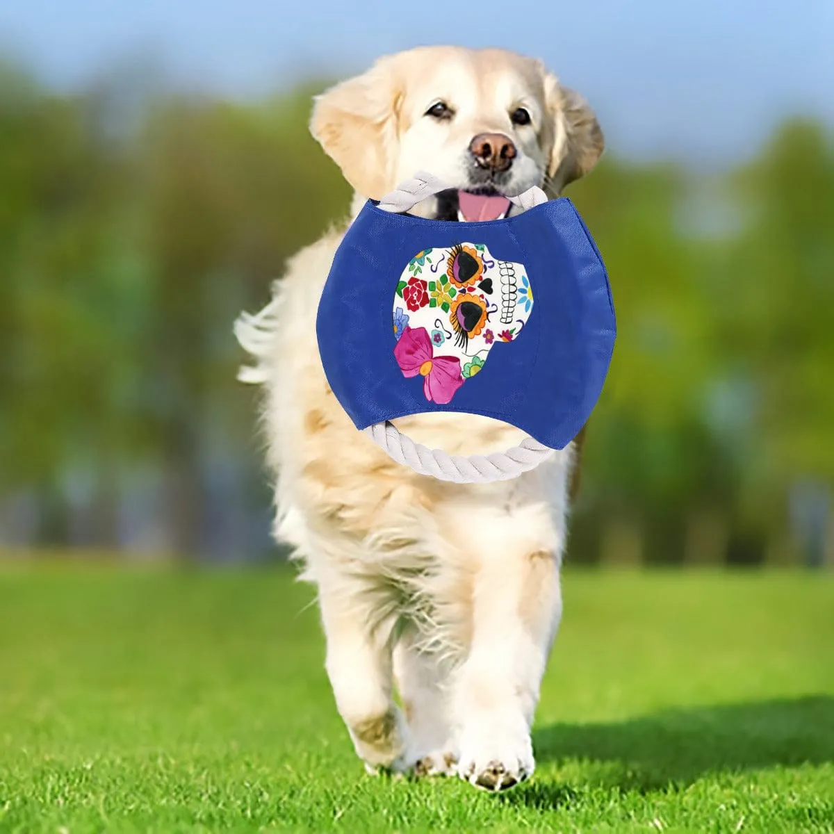 Sugar Skull Cotton Rope Frisbee