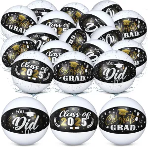 Summer Pool Beach Outdoor(Black) therefore phosphate monopoly inactive Hungdao 20 Pcs Graduation Beach Balls Class of 2025 Congrats Grad Sign Inflatable Graduation Party Favors Supplies Decoration for Seniors Teens 