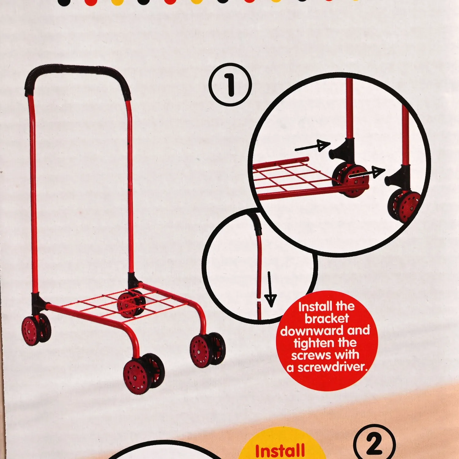 Supermarket simulation shopping cart toy kids
