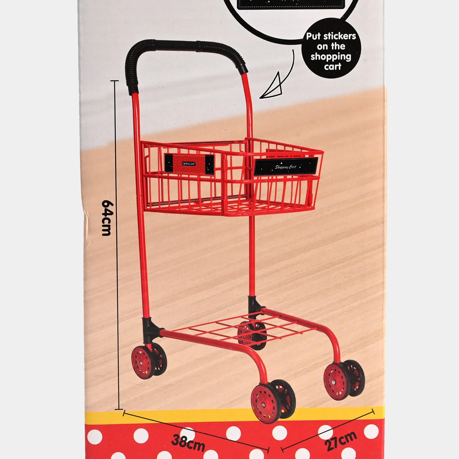 Supermarket simulation shopping cart toy kids