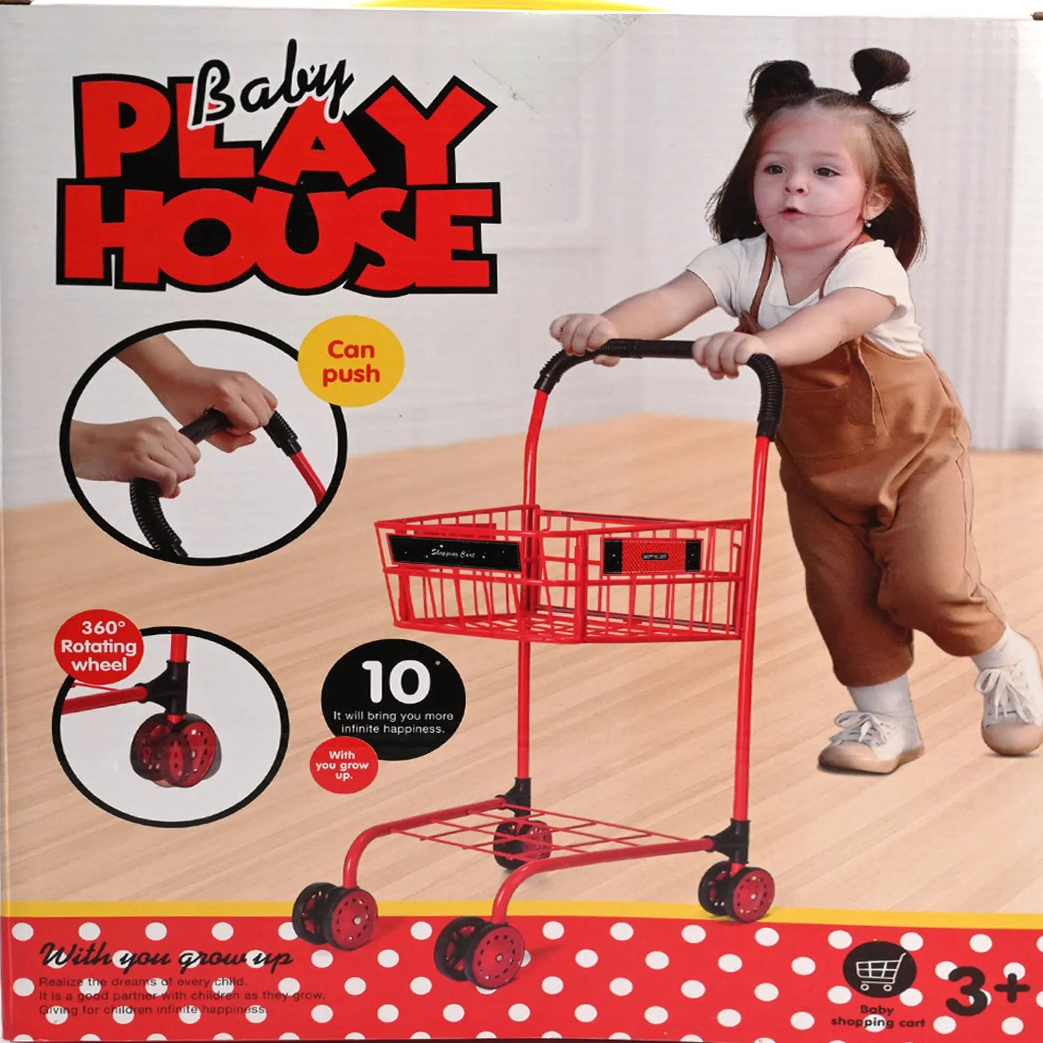 Supermarket simulation shopping cart toy kids