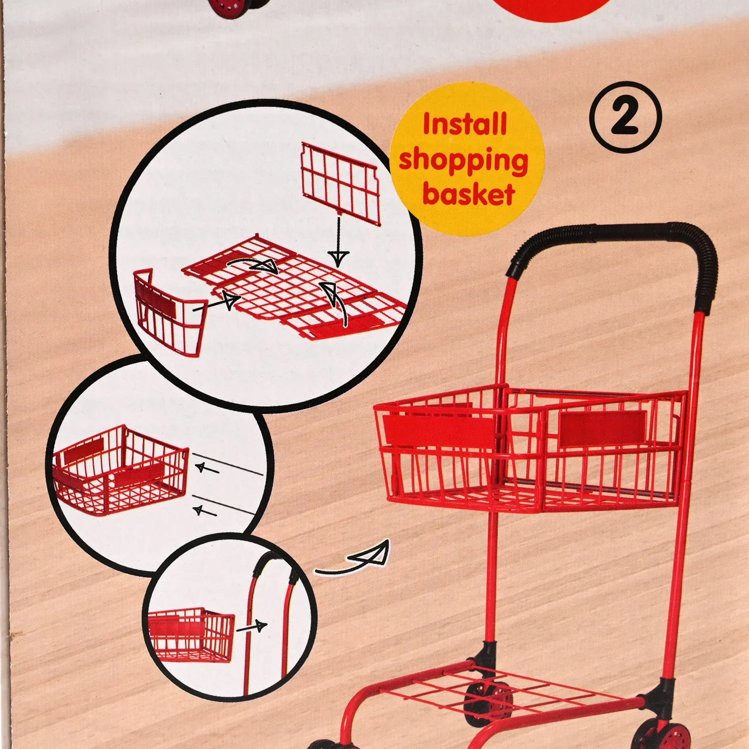 Supermarket simulation shopping cart toy kids
