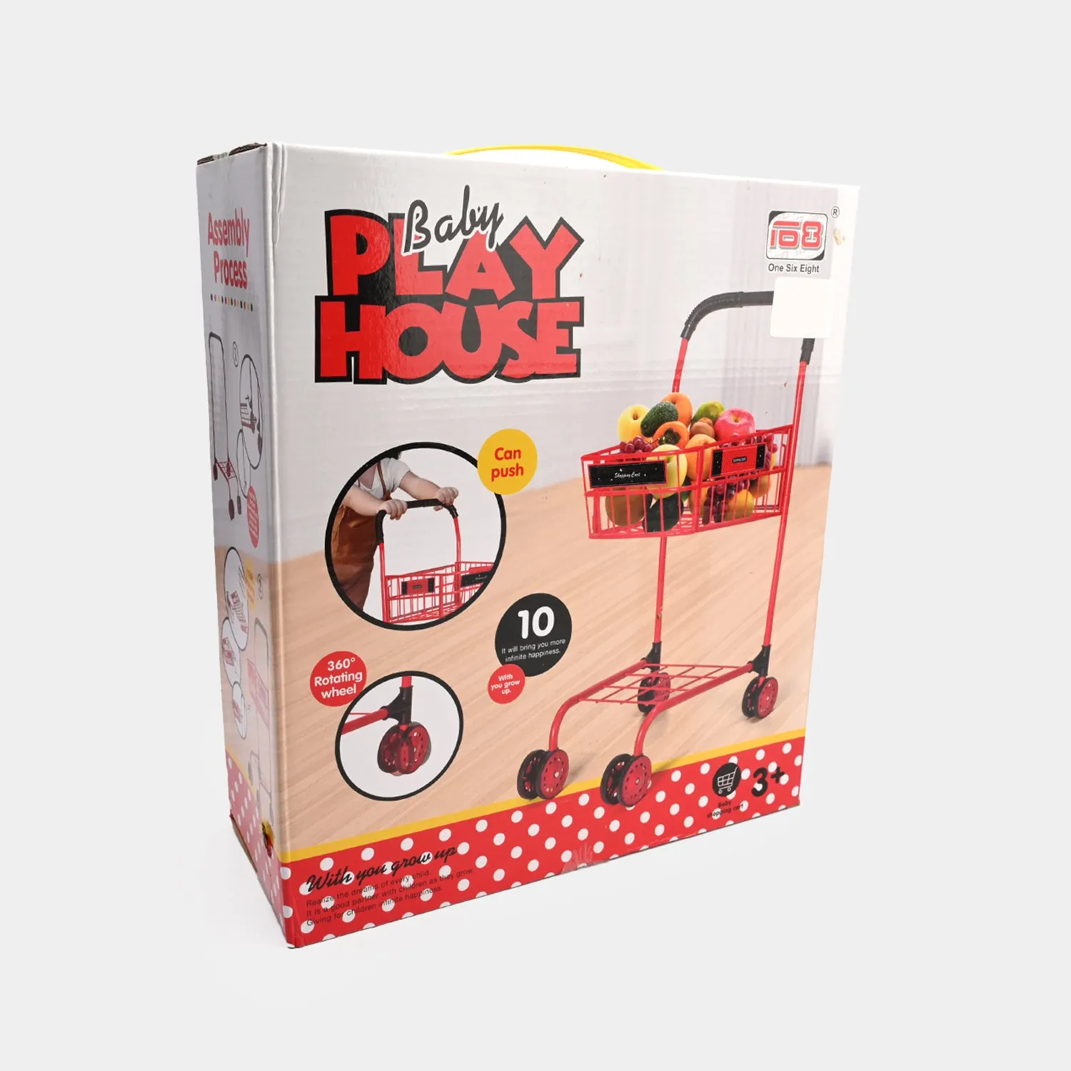 Supermarket simulation shopping cart toy kids