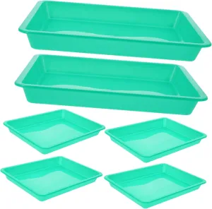 Supplies Easy to Clean and Reusable Sorting Trays for Boys removal acre and Girls and Adults 6pcs Puzzle Storage Tray Organizing Plates for Blocks Toys and Office 