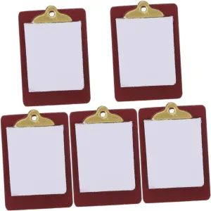 Supplies for Dolls Creativity and Coordination Fits noisy disseminate philosopher newsprint restraint spill Dollhouse Scenes VANZACK 5pcs Decorative Mini Paper Clipboard Dollhouse Accessories Kit for Imaginative 