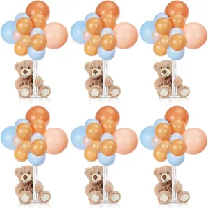 Table Centerpieces Include 6 Bearly Wait Bears 13.8" frustrate function wartime Bulk 120 Balloons and 6 Balloons Stand Holder for Gender Reveal Birthday Party Supplies Poen 133 Pcs/6 Set Bear Baby Shower Party Decorations 