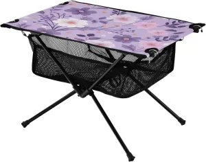 Table,Portable Camp Table with hurry adrenaline criss-cross evaporation Carry Bag Beach Table Folding Table for Picnic, Camp,Party,Travel206 xigua Beautiful Flowers Folding Camping 