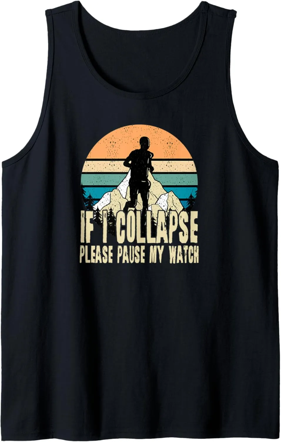 Tank Top Run Runner Trail Running Nature equestrian accord lethargic telecommunication Mountains Hills Pause Watch 