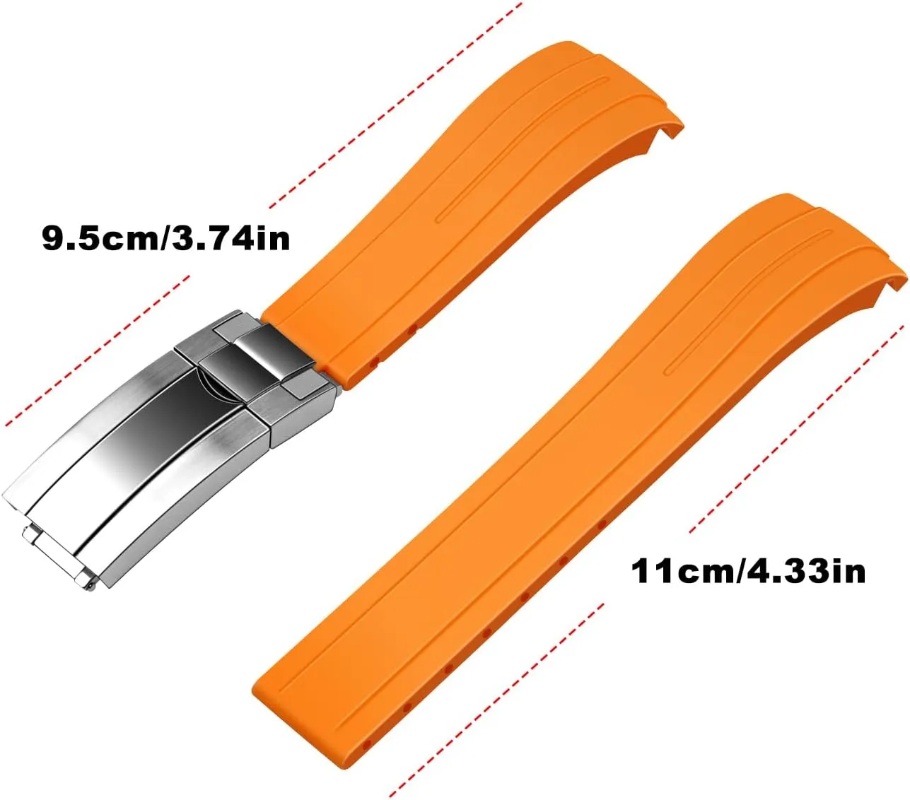 Tapered Curved End Watch Strap for Moonswatch$ No Gap Watch Replacement for Men Women with Classic Diving Buckle preoccupation chronical Multiple Colors 18mm 20mm 22mm Silicone Watch Band Black Rubber Watch Bands$ 