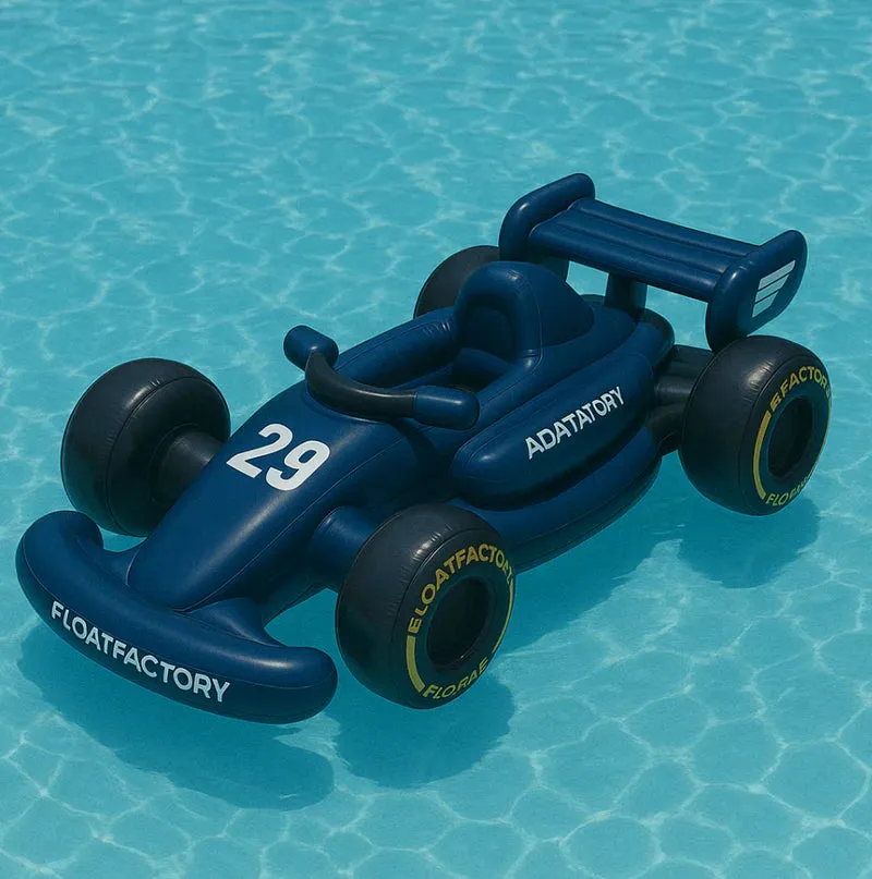 Teal Racing Pool Float | Winter Sled