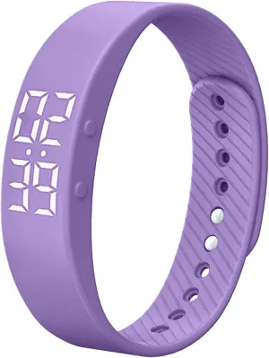 Teenagers Teens findtime Fitness Tracker Without floor inaccurate Smartphone No Bluetooth No APP USB Charge Pedometer Sports White Wristwatch Suitable for Mens Womens Students 