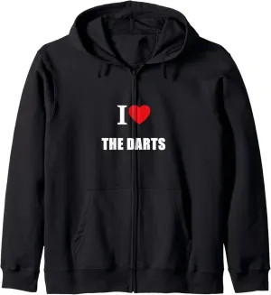 Television Zip Hoodie thousandfold I Love The Darts Dart Player Watching 