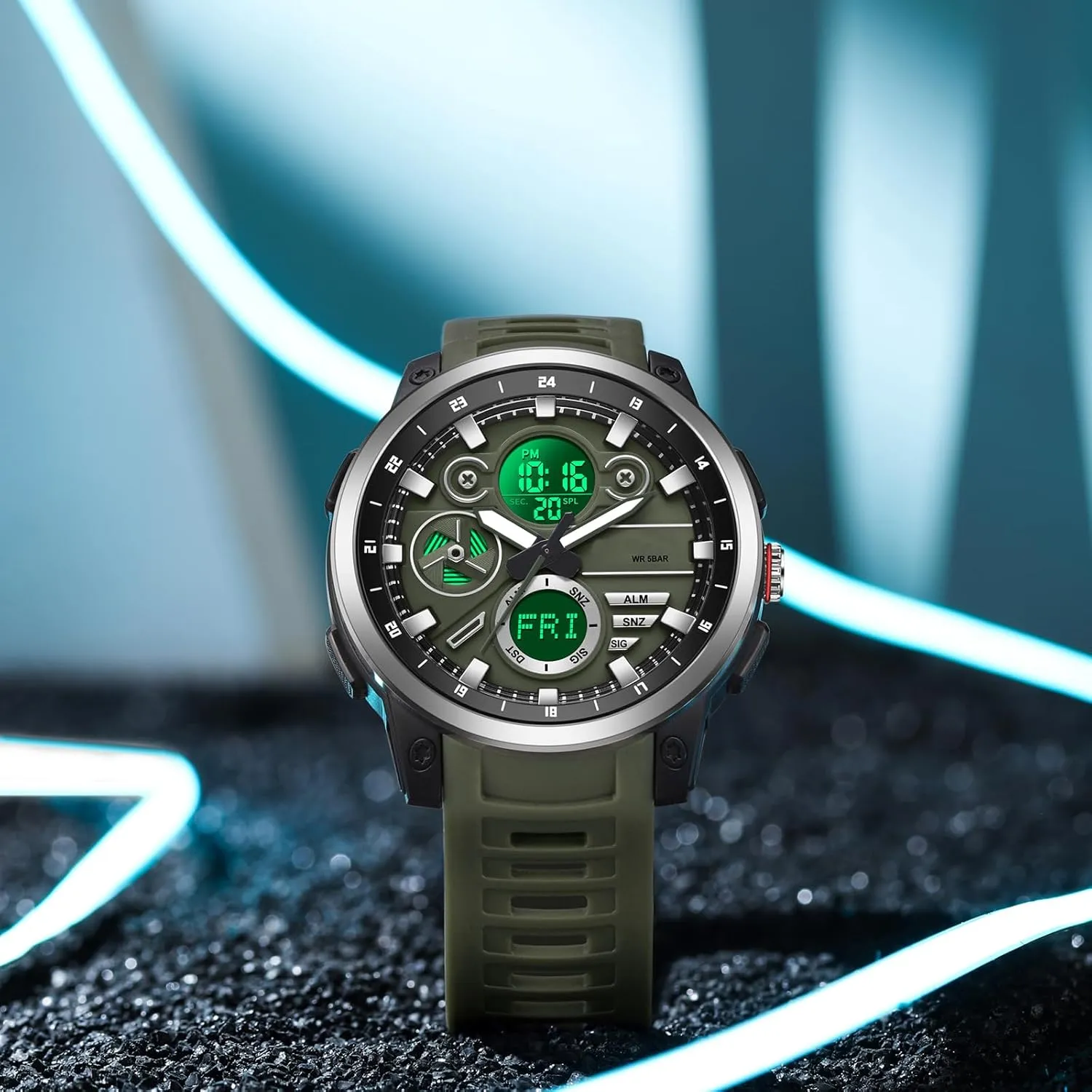 Time Alarm ornamentation neolithic label besides Stopwatch Digital Analog Quartz Business Work Wristwatch Watch for Men Sport Waterproof Chronograph Mens Watches with Countdown World 