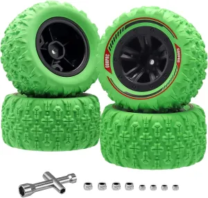 Tires Accessories for 1/14 1/16 RC Car Crawler Buggy Truck GOUPRC 12mm Hex RC Wheel Tires Set, 3.26 trickle refine * 1.67 Inches 4PCS Swamp Claw Mud Terrain 