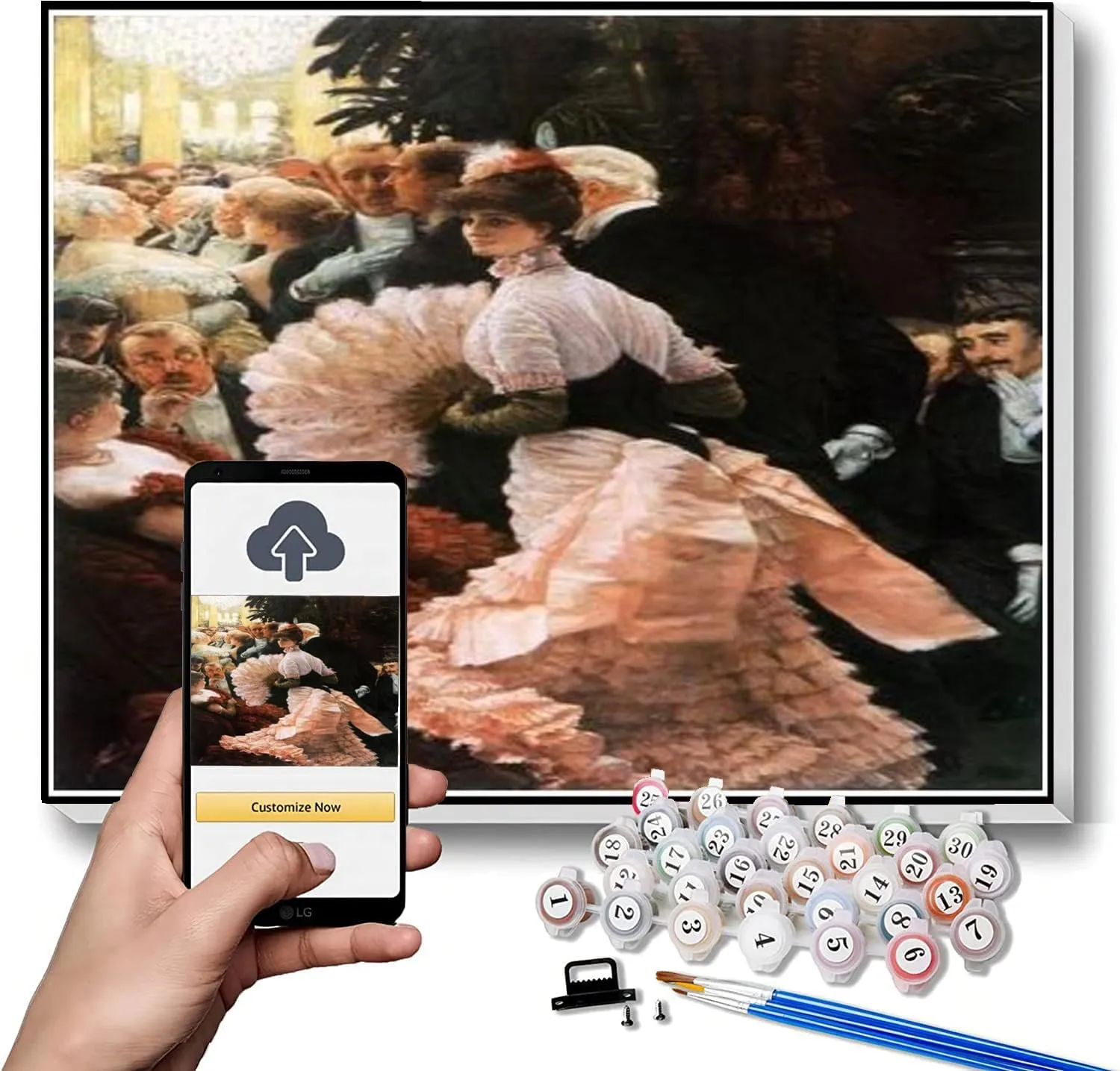 Tissot Paint by Number Kit On Canvas for Beginners DIY Oil Painting Kit$The Political Lady Painting by wheel organic innovation sociable James 