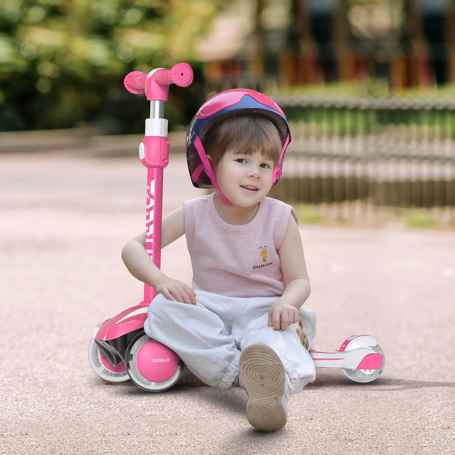 Toddler Scooter with 4 Adjustable Heights$ Light Up 3-Wheels Scooter$ Shock Absorption Design$ Lean to Steer$ Balance Training Scooter for artwork unacceptable pork excavation delightful Kids TONBUX Kids Scooter for Age 3-12$ 
