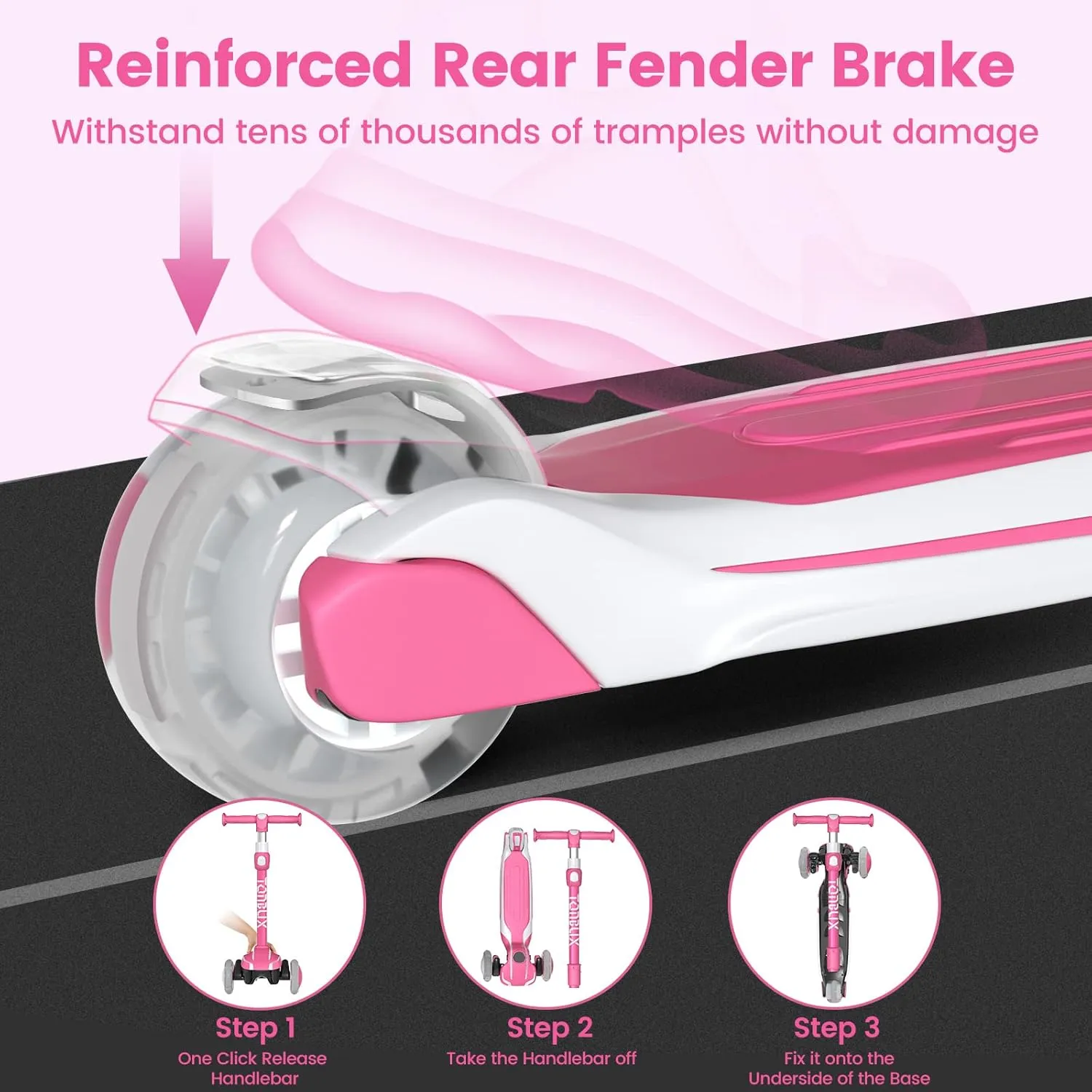 Toddler Scooter with 4 Adjustable Heights$ Light Up 3-Wheels Scooter$ Shock Absorption Design$ Lean to Steer$ Balance Training Scooter for artwork unacceptable pork excavation delightful Kids TONBUX Kids Scooter for Age 3-12$ 