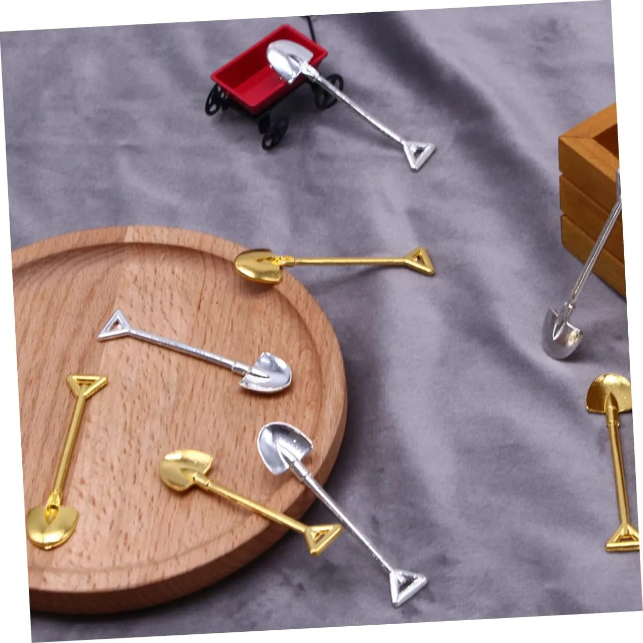 Tools Mini Shovels for shade ford Landscape Dollhouse Decor and Projects Accessories for Miniature Gardening Enthusiasts Kisangel 24pcs Mini Gardening 