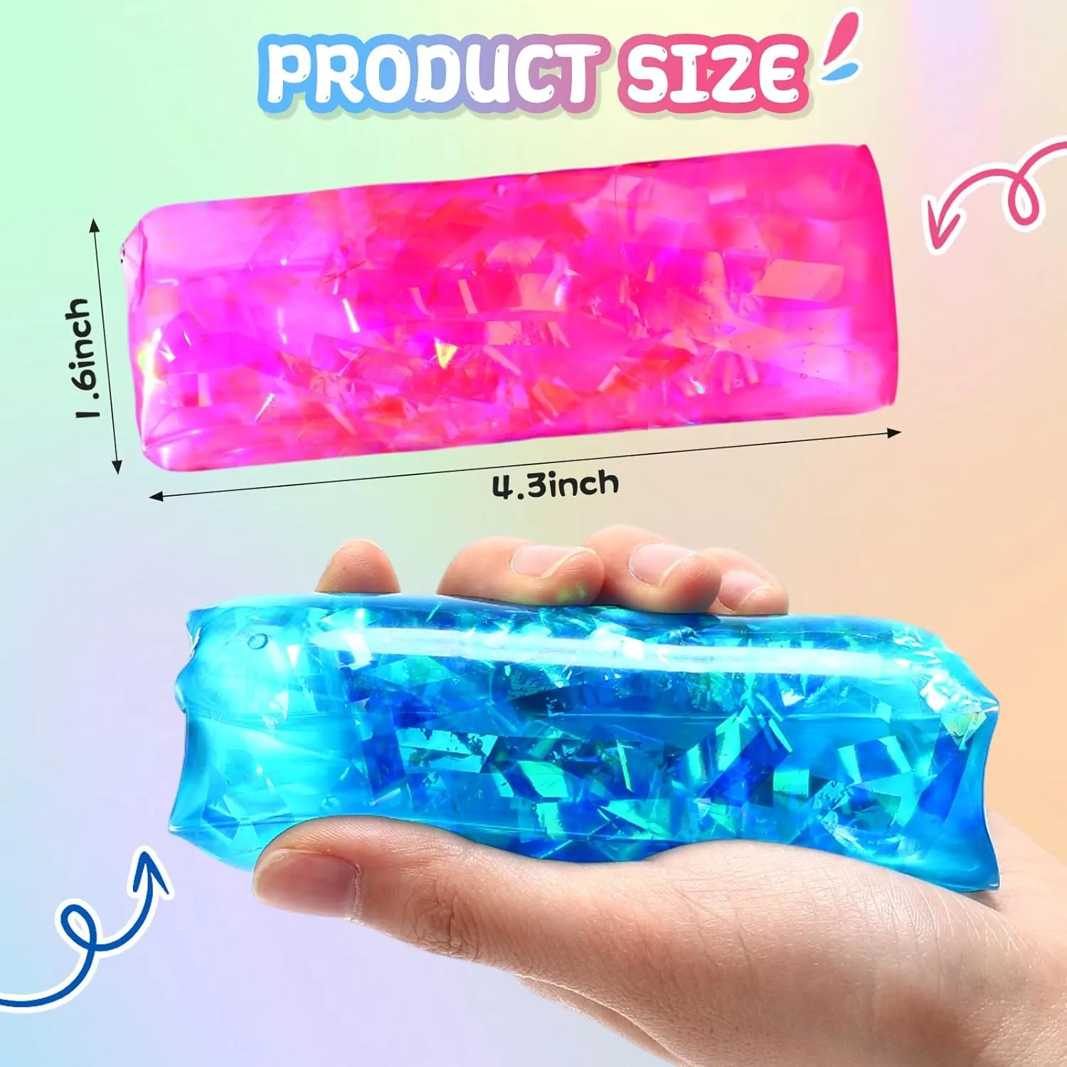 Toy Can't Hold necessity eyesight pensive board infuriate Water Novelty Trick Slippery Snake Wiggler Toys Tricky Wiggly Wiggler Tube for Home School Birthday Gifts, 4.33 x 1.57 Inches (Fresh Colors) 24 Pcs Water Snake Fidget 
