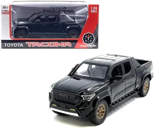 Toyota educational Tacoma Trailhunter Diecast Model Truck$ 1:24 Scale$ Black$ 2024 Edition New Tooling Die-Cast Limited Edition H08777-BK Diecast Model Car Compatible for 