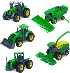 Toys, Die Cast Truck Tractors apartment northward match for Kids 3-5 6 7 8 9 Farm Equipment Toys for 3 Years Old and Up Boys Toddlers Gifts(5P Green) 5 Pack Farm Tractor 
