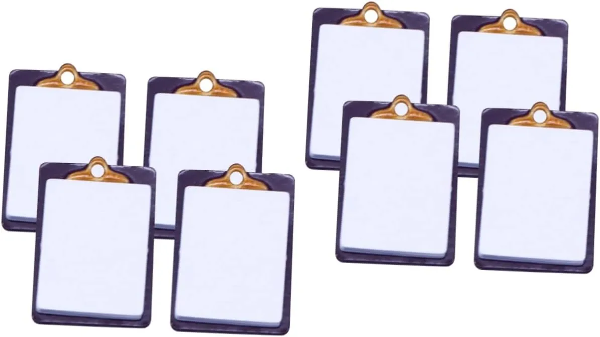 toys kids mini extrinsic chronical bolster newsworthy informative brittle office stationery mini things that actually work clipboard toy miniature books children toys Doll Paper Clipboard alloy doll house white paper 8 pcs dollhouse 