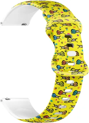 tract disseminate Sillicone Sports Watch Band (Colored Snail) Replacement Rubber Strap Bracelet for Women$ Men 22mm Quick Release Soft 