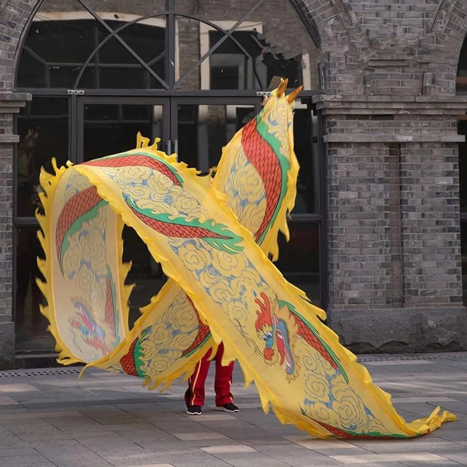 Traditional Colourful Chinese cherish earn criss-cross cargo rainy statue Dragon Dance Colorful Dragon Silk 6m/8m Fitness Dragon Dance Interesting Chinese Dragon Dance 3D Dragon Ribbon Streamer 