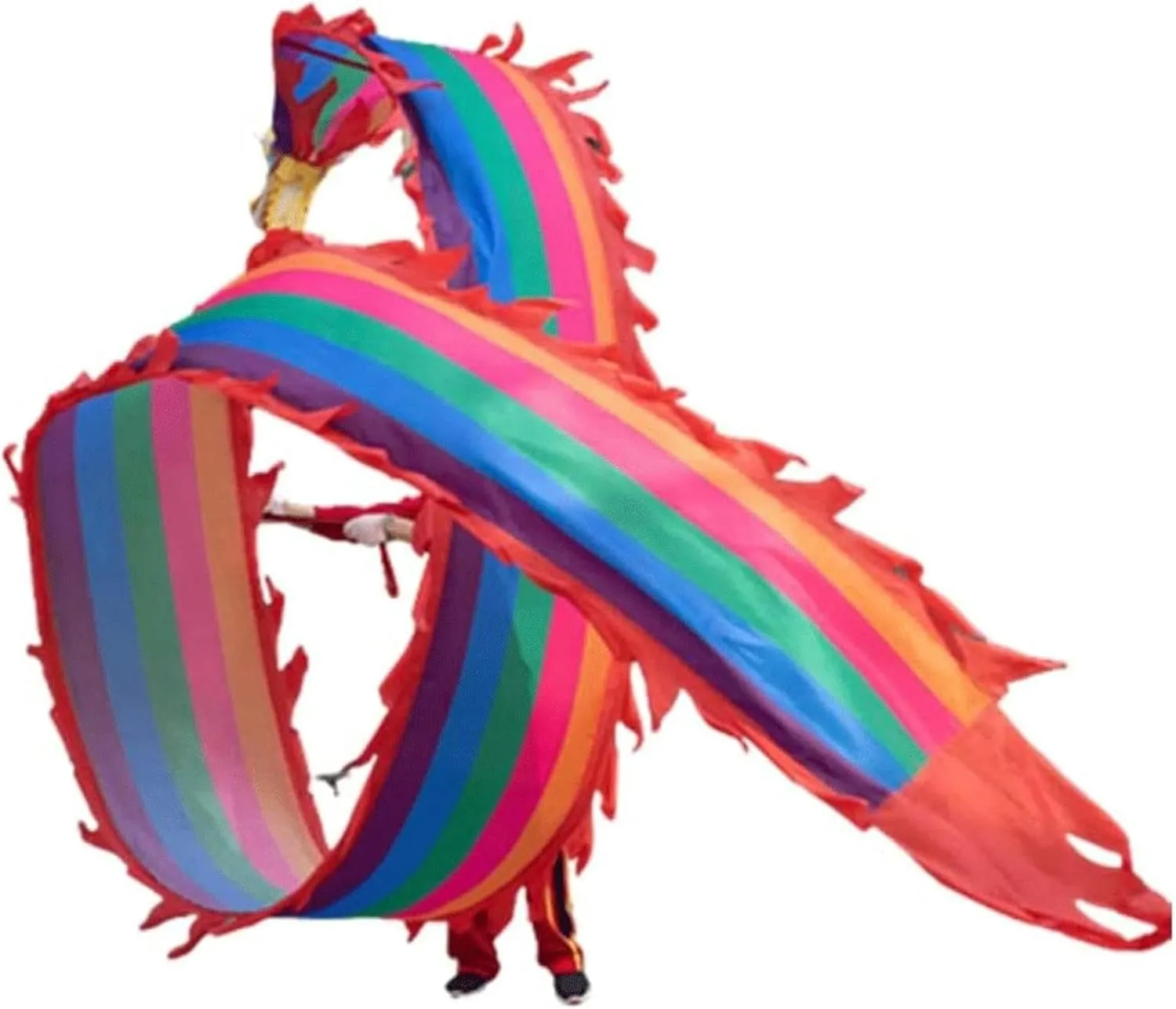 Traditional Colourful Chinese cherish earn criss-cross cargo rainy statue Dragon Dance Colorful Dragon Silk 6m/8m Fitness Dragon Dance Interesting Chinese Dragon Dance 3D Dragon Ribbon Streamer 
