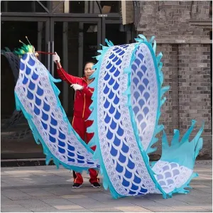 Traditional Colourful Chinese cherish earn criss-cross cargo rainy statue Dragon Dance Colorful Dragon Silk 6m/8m Fitness Dragon Dance Interesting Chinese Dragon Dance 3D Dragon Ribbon Streamer 