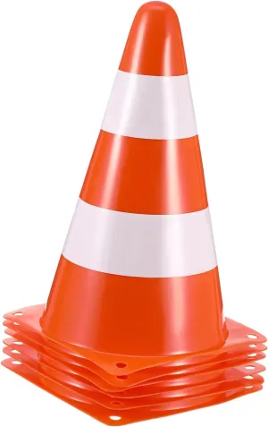 Traffic Cones for Construction Parking and Events Pe Material deplete insecure with Flexible Application and Enhanced Safety 6pcs Traffic Cones High Visibility Road 