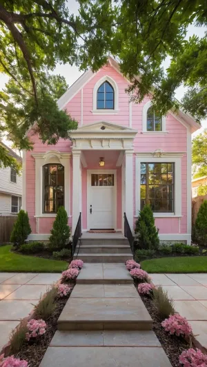Transform Your Home with Charming Pink Exteriors