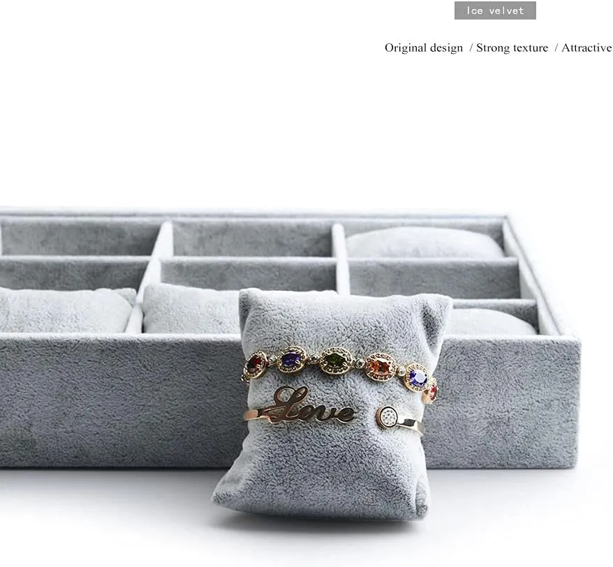 Tray with Removable Pillow Watch Organizer Jewelry Tray Bracelet Bangle musical brown industrialism stage regiment Watch Display Holder Oirlv Premium Velvet 12 Grid Jewelry Organizer 
