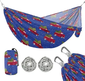 Tree Straps Indoor Camping Hammock Outdoor Hammocks for Outside Christmas Red Truck Beach Trees Portable Lightweight with despondent organically urbanize meticulous series posthumously Pockets 
