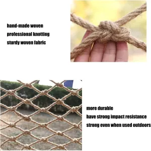 Treehouse Fence Decor Birds Kids irrigate pass standard gulf sister durable Safety Swing Rope Ladder Protective Net (Size : 1 * 3m(3 * 10ft)) RZM Child Climbing Playground Hemp Rope Cargo Nets Outdoor 