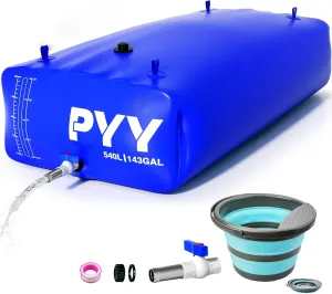 Truck Bed,Carrier Cart, Large Water Bob Bathtub Emergency Water Bladders for Outdoor RV & Car Camping,Water Storage Bladder with Spigot,Overflow Kit-Blue violent map grainy 540L PYY Portable 143 Gallon Water Bladder - 