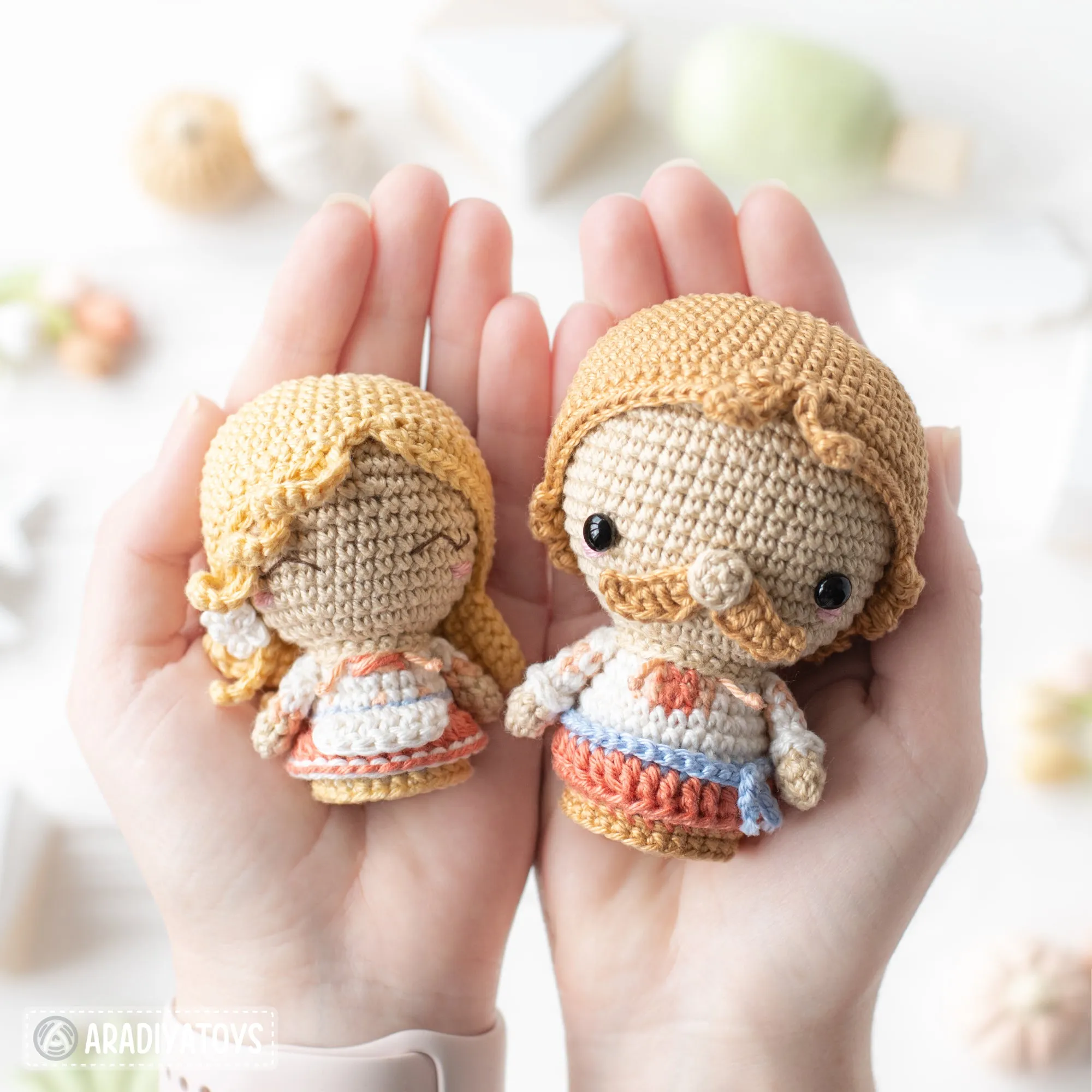 Ukrainian Family from “Mini Kingdom” collection / crochet patterns by AradiyaToys (Amigurumi tutorial PDF file) / crochet ukraine / amigurumi stork
