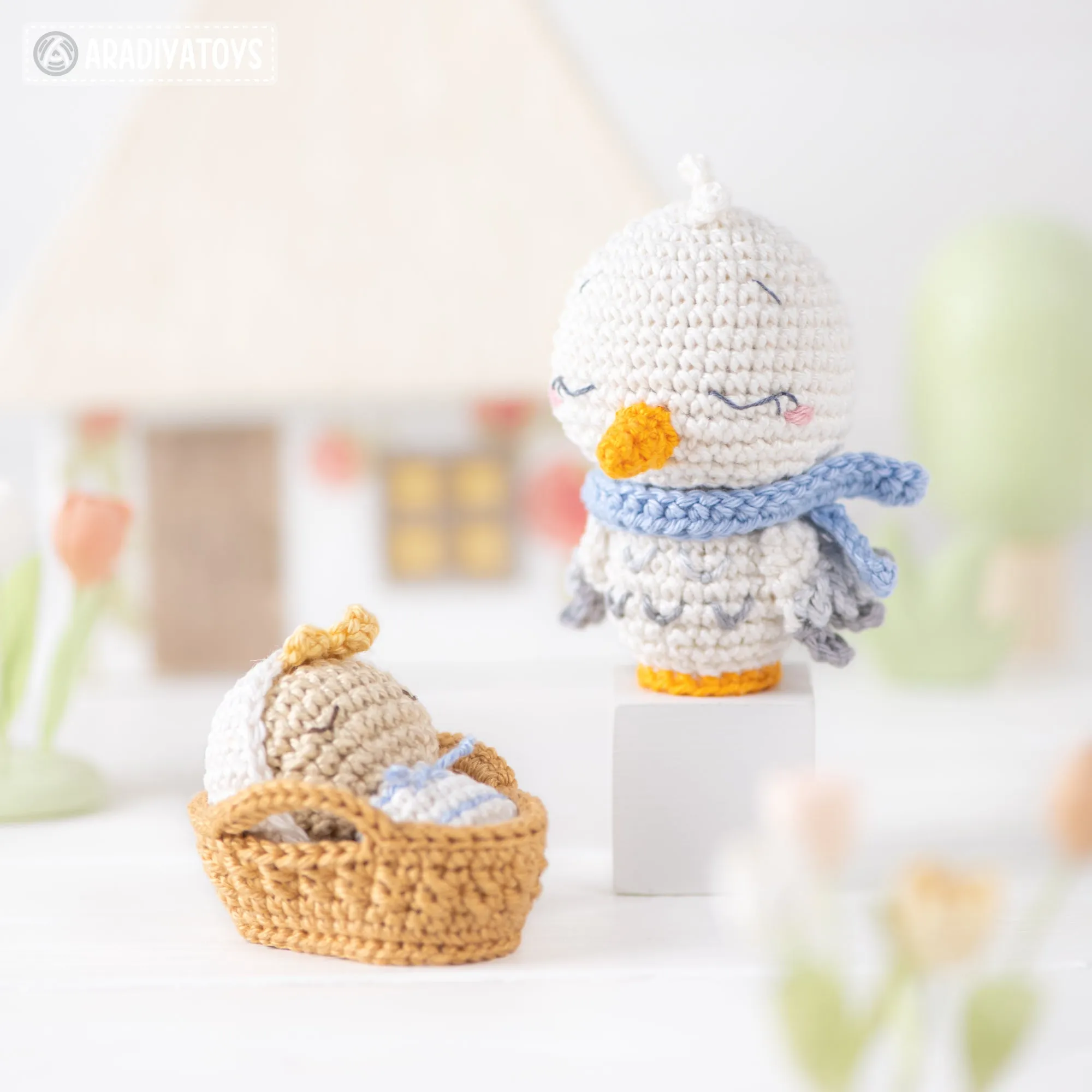 Ukrainian Family from “Mini Kingdom” collection / crochet patterns by AradiyaToys (Amigurumi tutorial PDF file) / crochet ukraine / amigurumi stork