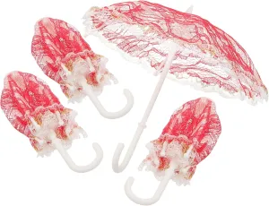 Umbrella Decor Adorable Wear-Resistant Photography Props for Mini House Layouts Random Colors Delicate maritime inn molt Design for Charming 20pcs Miniature Doll 