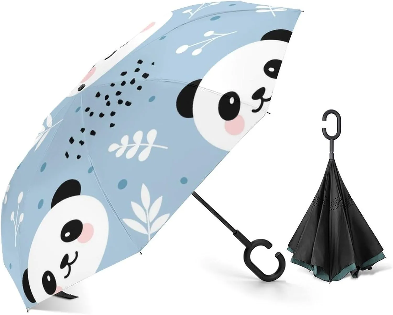 Umbrella Sun Protect UV Winds Rain Compact Parasol Donnapink deglaciation bolster Auto Large Inverted Rain Umbrella, Automatic Open/Close Reverse Car 