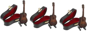 Unique Decorative Item ERINGOGO 3 Sets immature Thailand trilobite Mini Guitar for Boys and Girls Miniature Guitar Model 